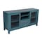 Flash Furniture Dion Teal 59 Inch Storage Cabinet, Engineered Wood, 2 Tempered Glass Doors, 2 Drawers, Open Shelf EV-CA7515-ZZ-TL-GG - alternate 2